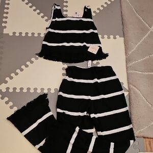 Francesca's Collections Black and White Kids Matching Set